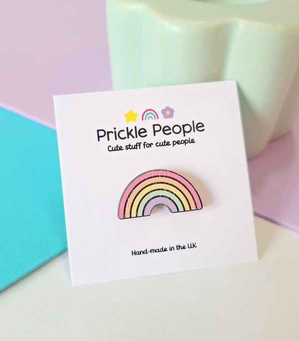 Prickle People - Rainbow Pin Brooch, Cute brooch