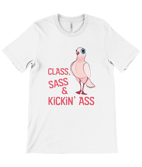 Budget Unisex Crew Neck T-Shirt 'ClassSass kickin ass" Ellen S Artwork