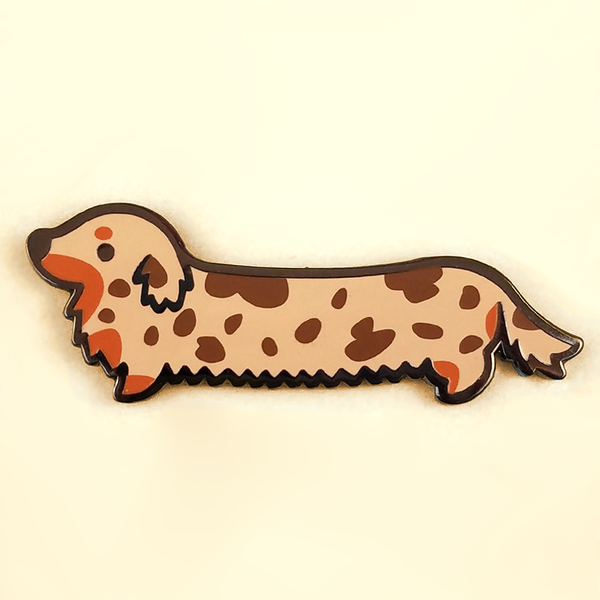 Flea Circus - Weenie Dog Pin - Long Coat Dapple Tan