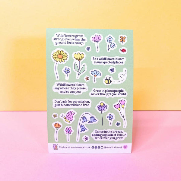 Sunshine Lane - Be a Wildflower Deco Sticker Sheet