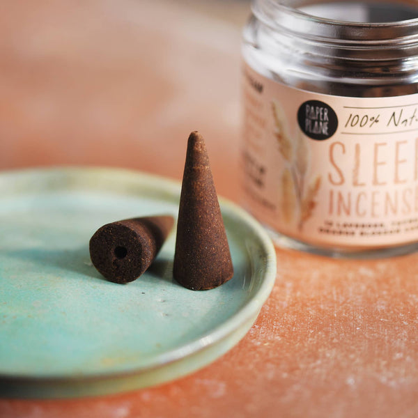 Paper Plane - Sleep Incense Jar of Incense Cones - plant based, vegan