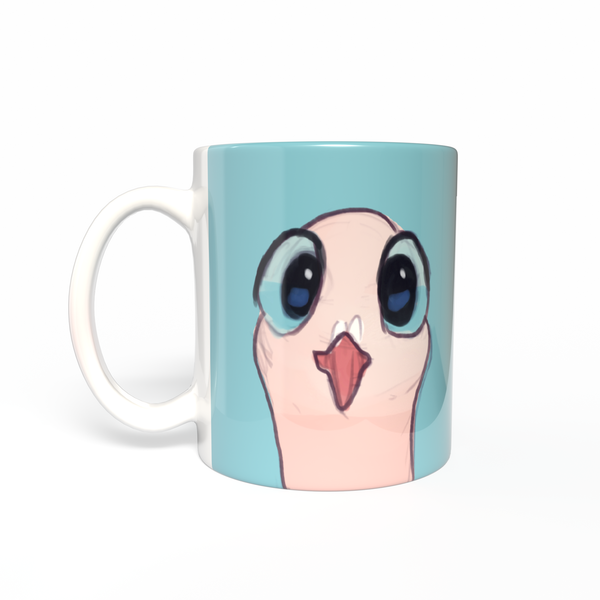 Just looking! Pink Dove Mug - Ellen S artwork