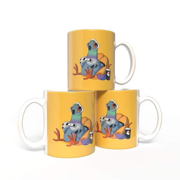 Dave the Gaming Pigeon Mug - Ellen S artwork