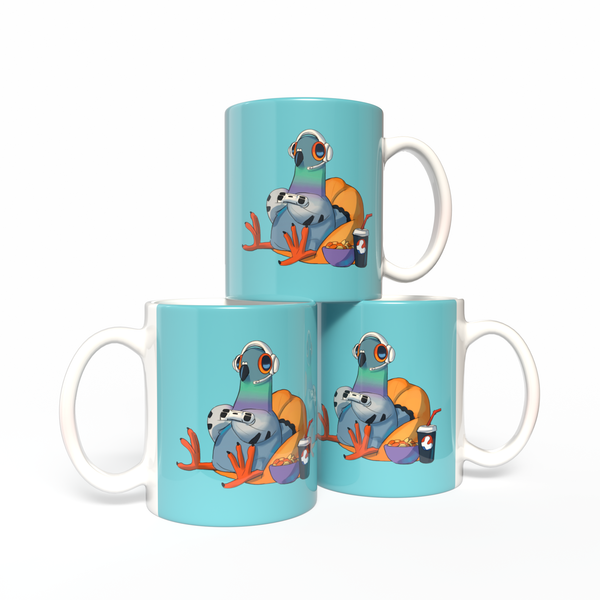 Dave the Gaming Pigeon Mug - Ellen S artwork