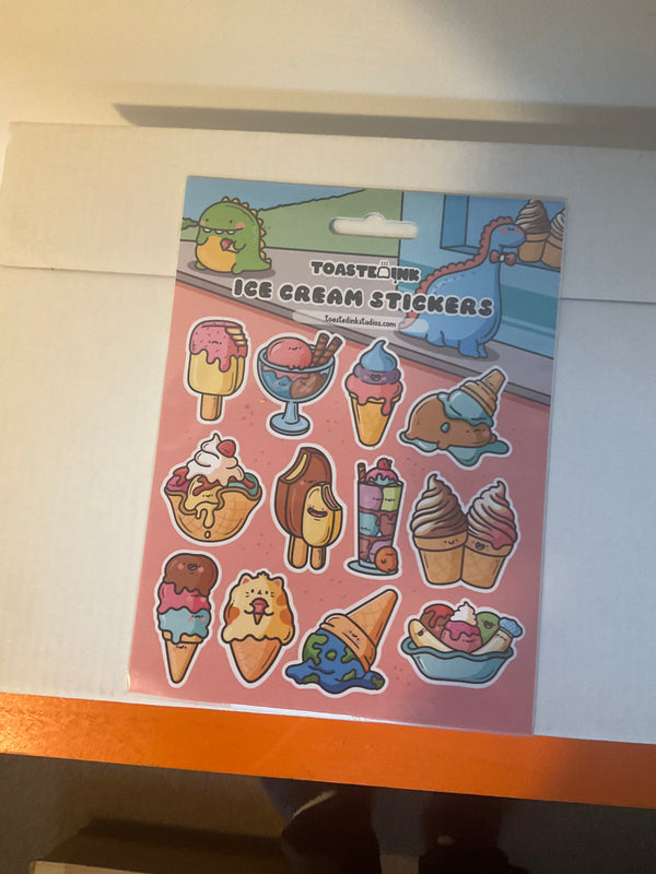 ice cream sticker sheet