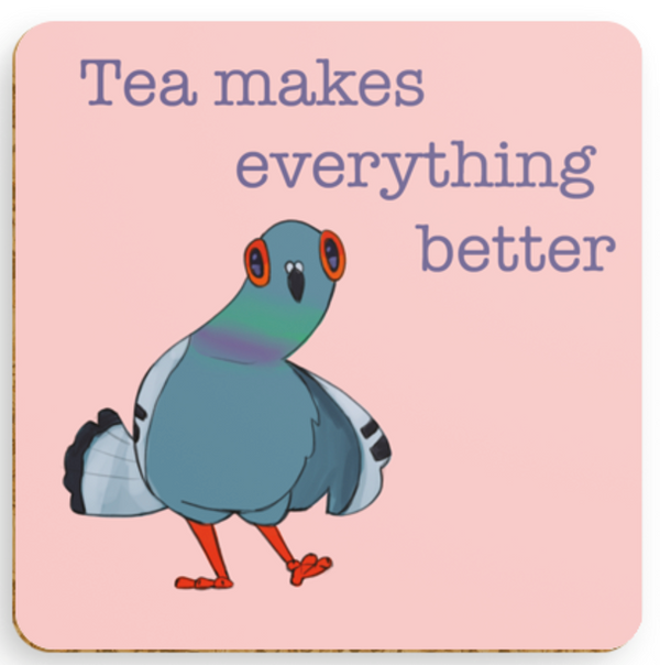 Tea makes everything better! Coaster - Ellen S Artwork