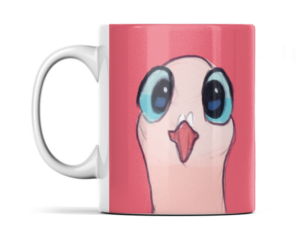 Dove Love - red mug , Ellen S