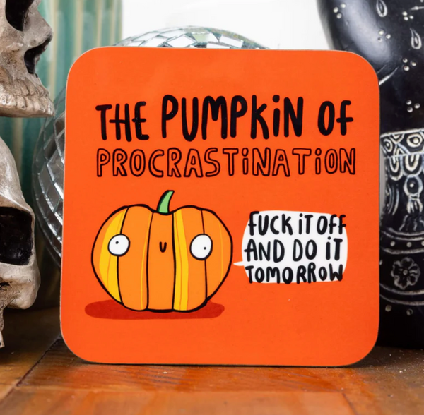 Kate Abey - Coaster - Pumpkin of procrastination