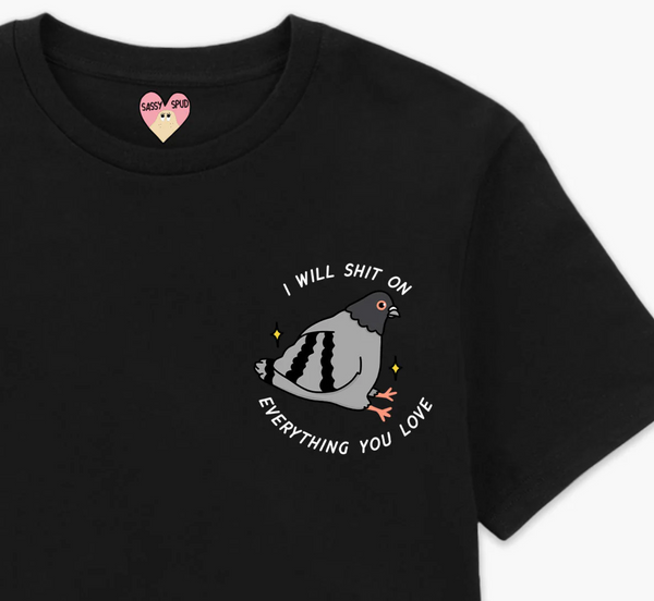 Pigeon Poo Adults T-shirt - Sassy Spud
