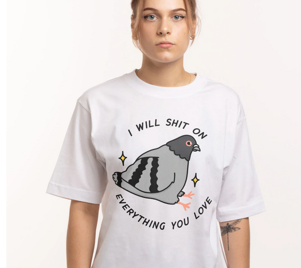 Pigeon Poo (Full Print) Adults T-shirt - Sassy Spud