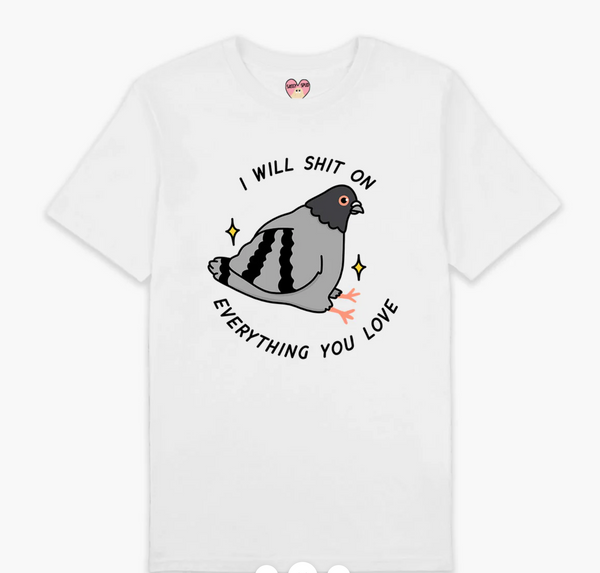 Pigeon Poo (Full Print) Adults T-shirt - Sassy Spud