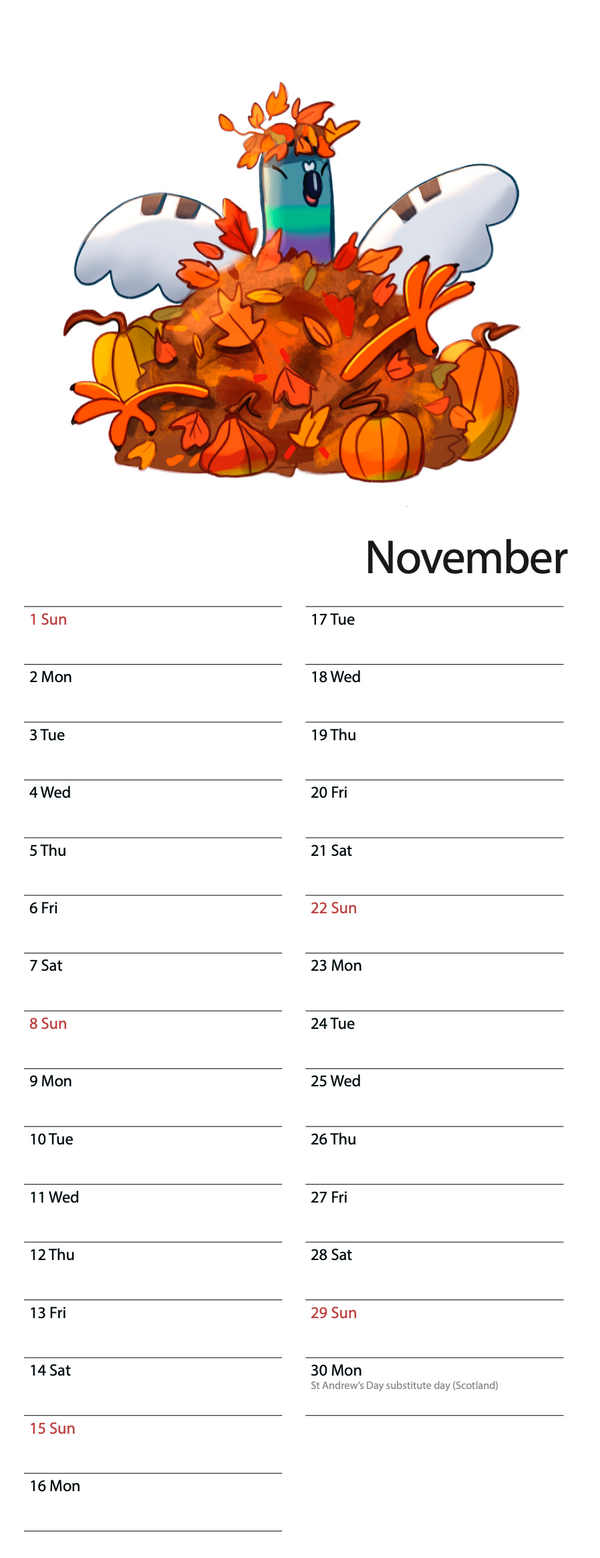 Dave the Pigeon 2026 Calendar