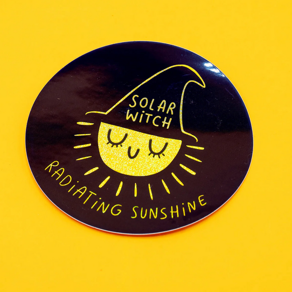 Solar Witch Radiating Sunshine Sticker