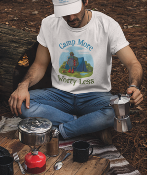 Camp more worry less Adults Premium Tee