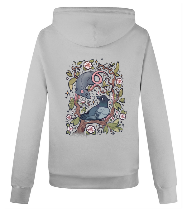 Compassion and Kindness, Rat and Pigeon , Premium Adults Hoodie
