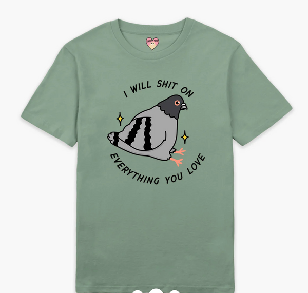 Pigeon Poo (Full Print) Adults T-shirt - Sassy Spud