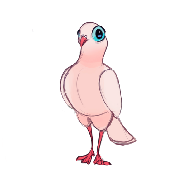 Pink Dove Sticker