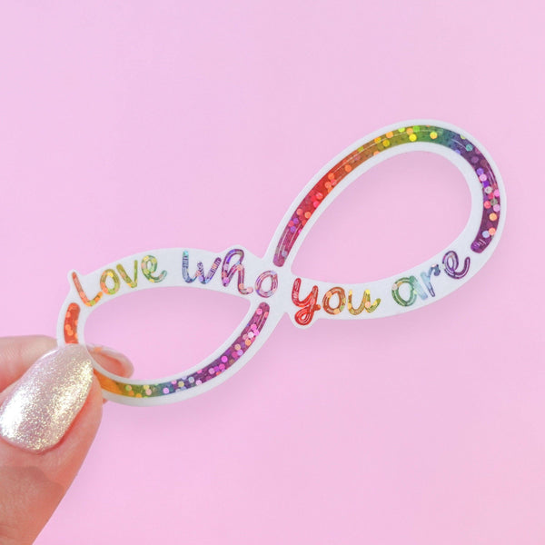 Sunshine Lane - Love Who You Are Glitter Sticker | Celebrating Neurodiversit