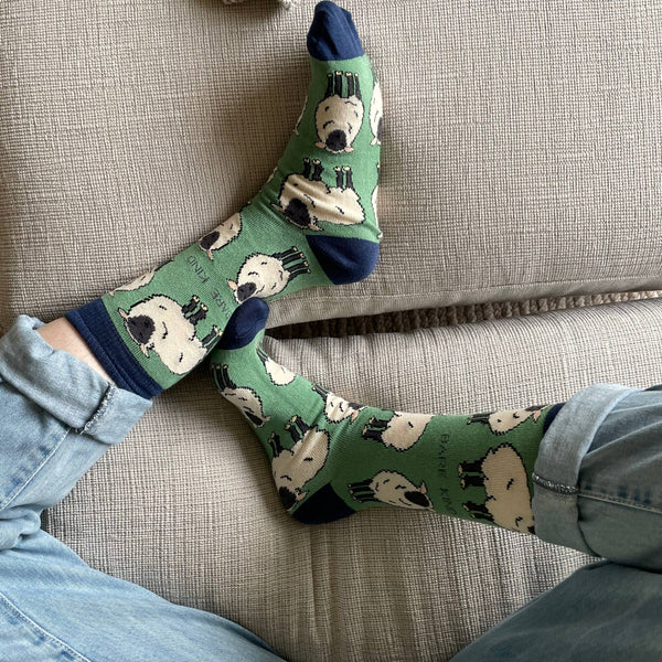 Bare Kind Socks - Sheep Socks | Bamboo Socks | Green Socks | Farm Socks