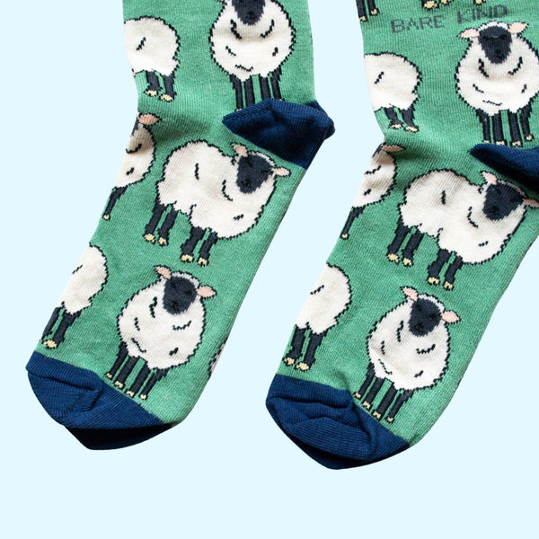 Bare Kind Socks - Sheep Socks | Bamboo Socks | Green Socks | Farm Socks