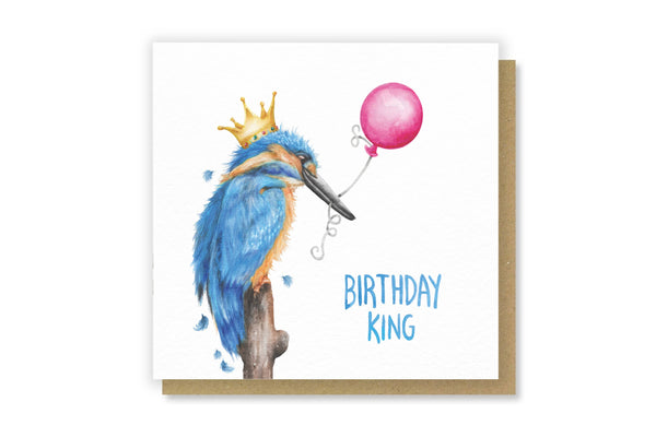 Citrus Bunn - Birthday King - Kingfisher Birthday Greetings Card