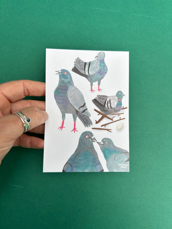 Fernandes Makes - Pigeon Pals Postcard