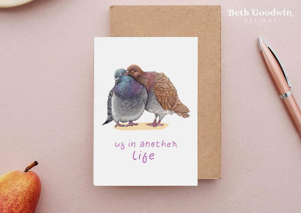 Beth Goodwin Designs - Romantic Pigeon Card | Bird Anniversary Card | Wedding Card