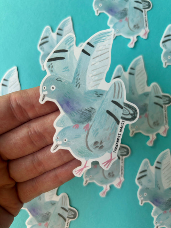Fernandes Makes - Bruce and Barry Pigeon Vinyl Sticker