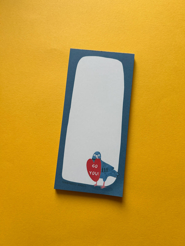 Fernandes Makes - Go You! / Pigeon - DL size / Notepad / Pad