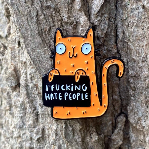 Katie Abey - I F*cking Hate People Enamel Pin Badge