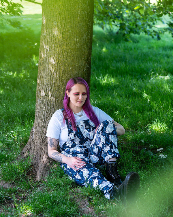 Rebel Romance - Rebel Romance x Abi Perry Bunnies Stretch Dungarees 