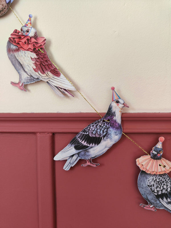Beth Goodwin Designs - Pigeon Garland/Bunting - Pigeon Deocrations For Parties