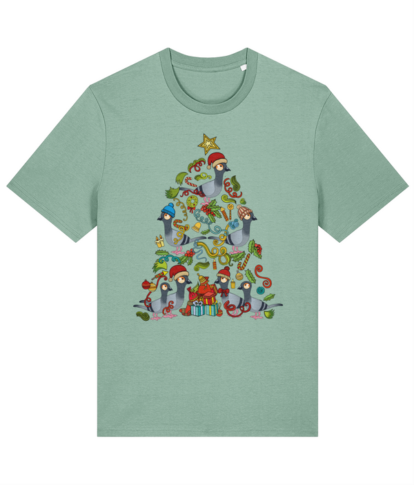 Christmas Tree Pigeon - ethical Premium adults T-shirt (Stanley / Stella)