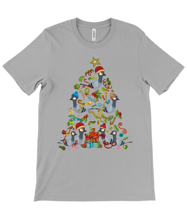 Christmas Tree Pigeons Adults Unisex T-shirt