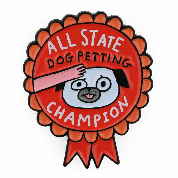 Incognito - Dog Petting Champion Enamel Pin