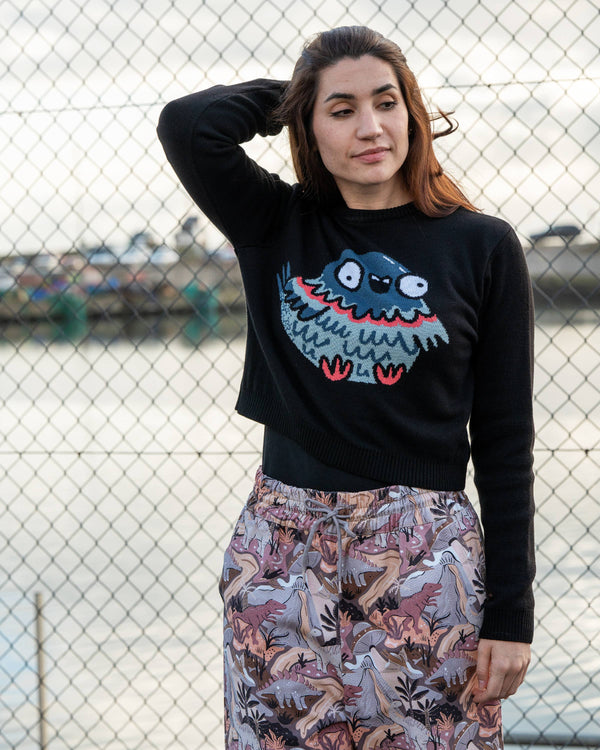 PRE-ORDER -Rebel Romance - Rebel Romance x Katie Abey Pigeon Party Cropped Jumper