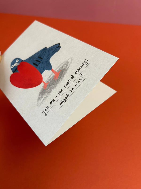 Fernandes Makes - You, Me + the Rest of Eternity Pigeon Greeting Card