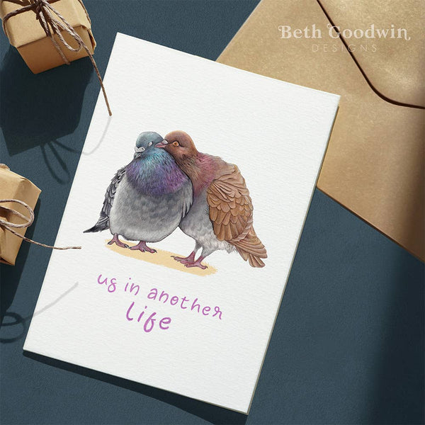 Beth Goodwin Designs - Romantic Pigeon Card | Bird Anniversary Card | Wedding Card