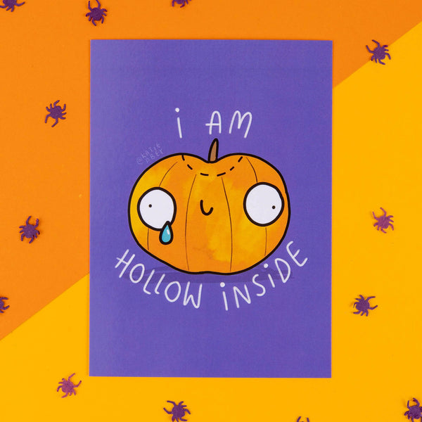 Katie Abey - I Am Hollow Inside Pumpkin A6 Postcard