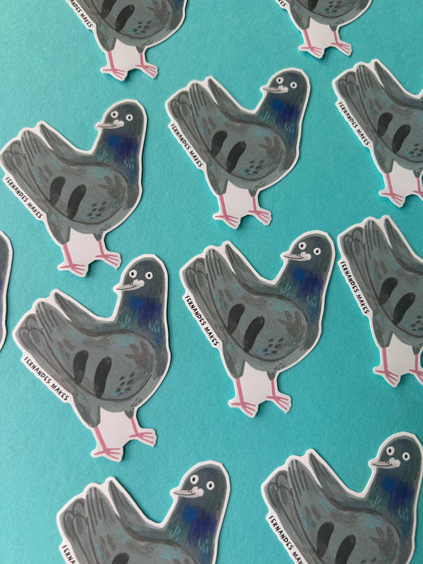 Fernandes Makes - Rocky The Pigeon Vinyl Sticker