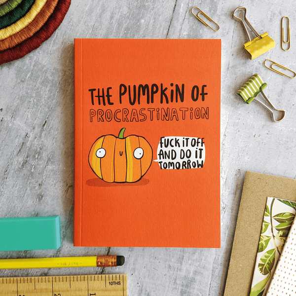 Whale & Bird - Procrastination Pumpkin A6 Notebooks | Stationery | Journal