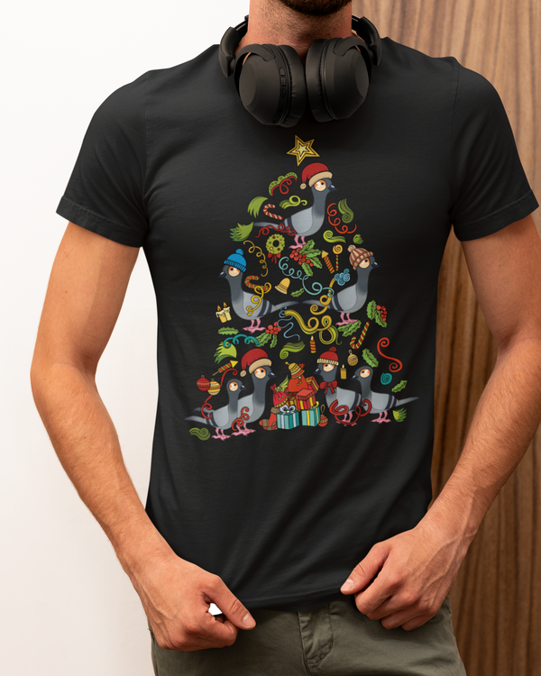 Christmas Tree Pigeon - ethical Premium adults T-shirt (Stanley / Stella)