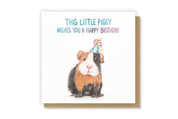 Citrus Bunn - Guinea Pig - Funny Guinea Pig Pun Watercolour Greetings Card