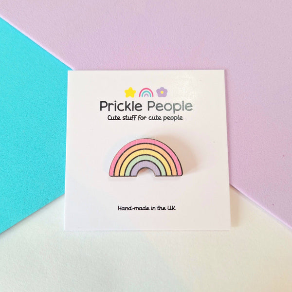 Prickle People - Rainbow Pin Brooch, Cute brooch