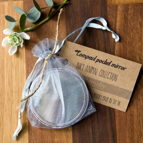 Kate Moby - Inky Pigeon Pocket Compact Mirror