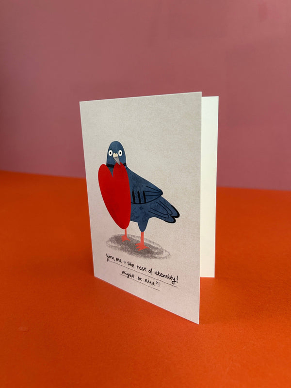 Fernandes Makes - You, Me + the Rest of Eternity Pigeon Greeting Card