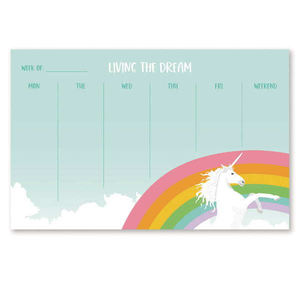 Modern Printed Matter - Living The Dream Weekly Planner Notepad