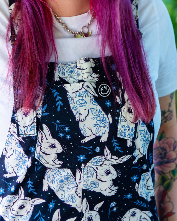 Rebel Romance - Rebel Romance x Abi Perry Bunnies Stretch Dungarees 