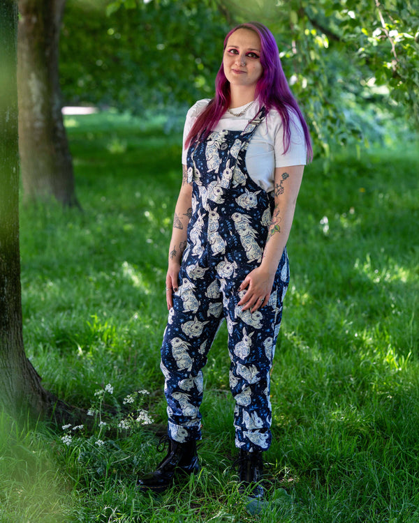 Rebel Romance - Rebel Romance x Abi Perry Bunnies Stretch Dungarees 