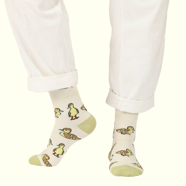 Bare Kind Socks - Ducklings Socks | Bamboo Socks | White Socks